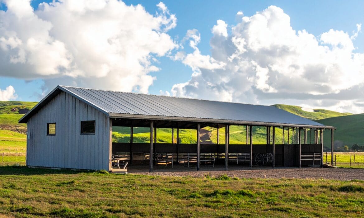 Post‑frame building in Texas built by Stacy Building Co.